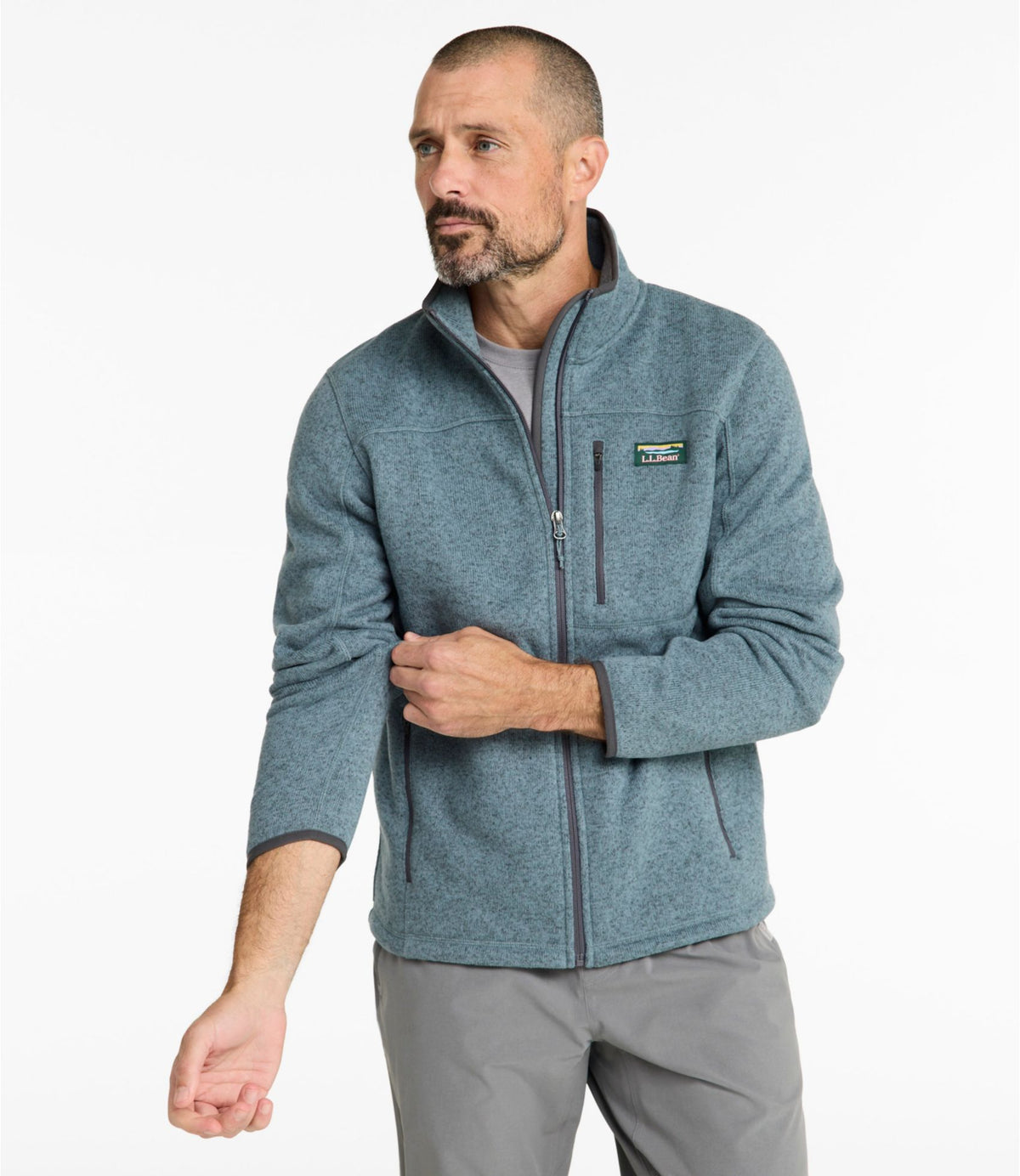 L.L.Bean Men's L.L.Bean Sweater Fleece Full-Zip Jacket Bright Navy