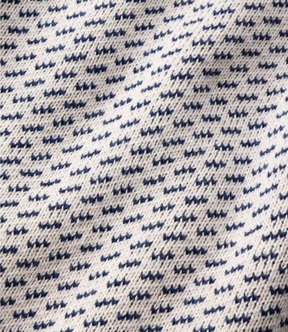 L.L.Bean Men's Wicked Soft Cotton/Cashmere Sweater, Crewneck, Pattern Bright Navy Birdseye Stripe