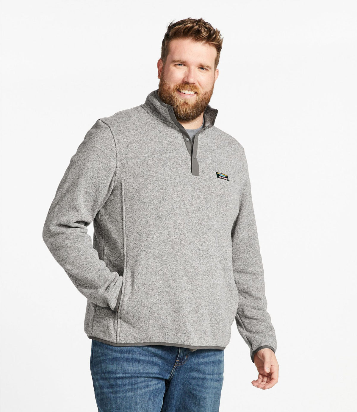 L.L.Bean Men's L.L.Bean Sweater Fleece Pullover Bright Navy