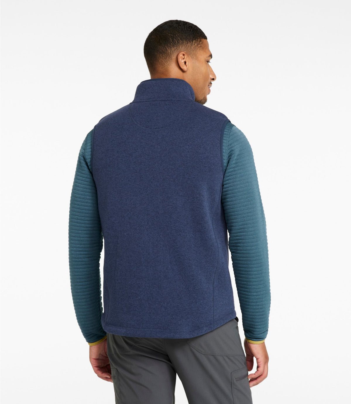 L.L.Bean Men's Bean's Sweater Fleece Vest Bright Navy