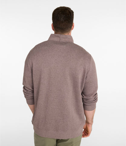 L.L.Bean Men's All Seasons Textured Sweats, Quarter-Zip Silver Birch Heather