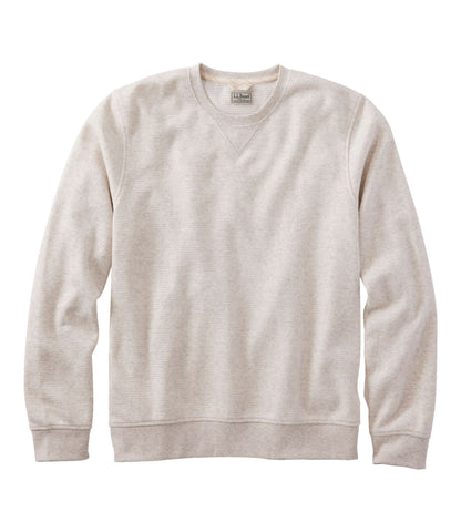 L.L.Bean Men's All Seasons Textured Sweats, Crewneck Silver Birch Heather
