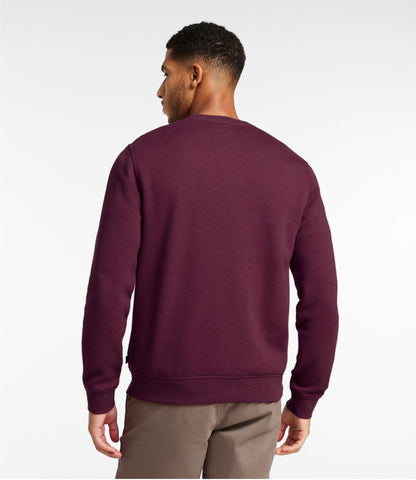 L.L.Bean Men's All Seasons Textured Sweats, Crewneck Silver Birch Heather