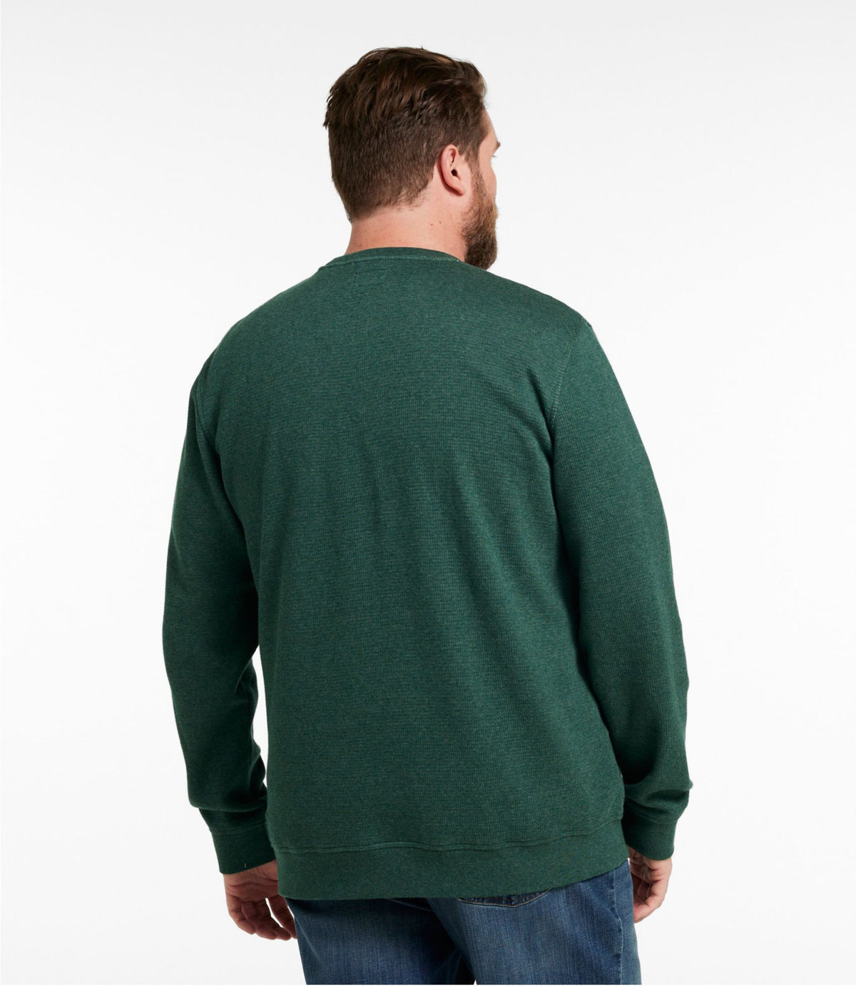 L.L.Bean Men's All Seasons Textured Sweats, Crewneck Silver Birch Heather