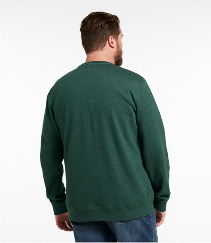 L.L.Bean Men's All Seasons Textured Sweats, Crewneck Silver Birch Heather