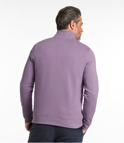 L.L.Bean Men's Comfort Stretch Performance® Piqué, Quarter-Zip Pullover Rustic Purple
