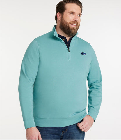 L.L.Bean Men's Comfort Stretch Performance® Piqué, Quarter-Zip Pullover Rustic Purple