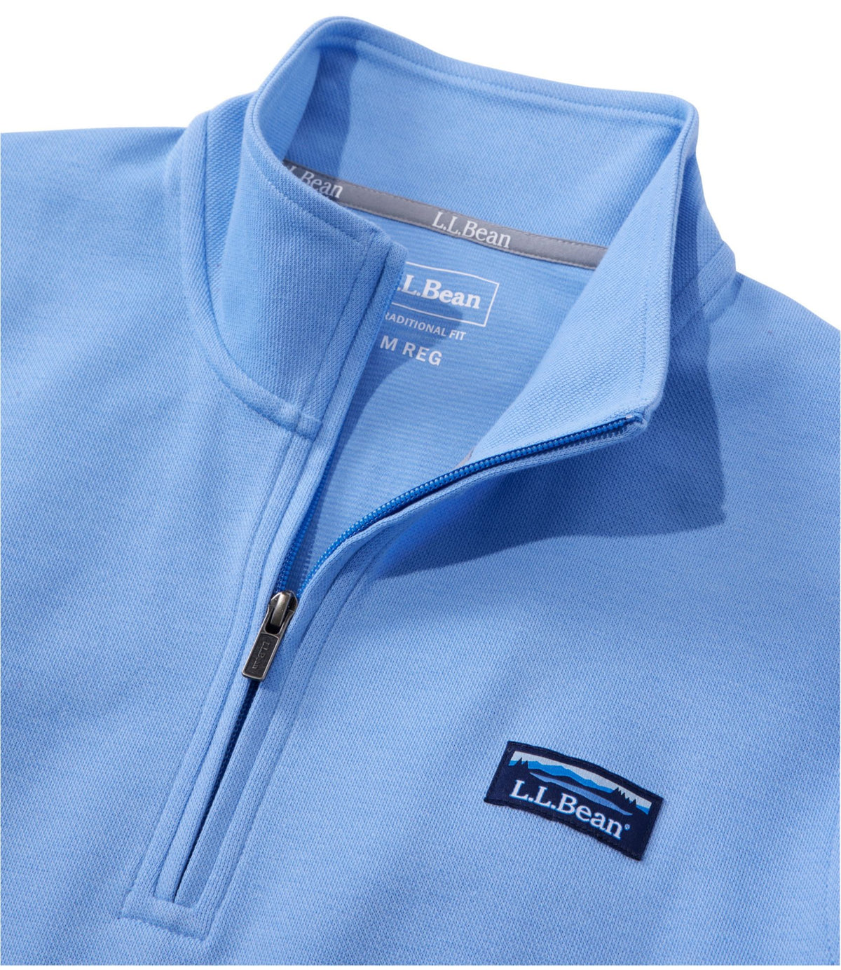 L.L.Bean Men's Comfort Stretch Performance® Piqué, Quarter-Zip Pullover Rustic Purple