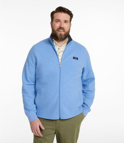 L.L.Bean Men's Lakewashed Double-Knit Full-Zip Classic Navy Heather