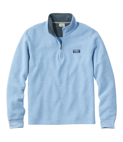 L.L.Bean Men's Lakewashed Double-Knit Quarter-Zip Pullover Lake Heather