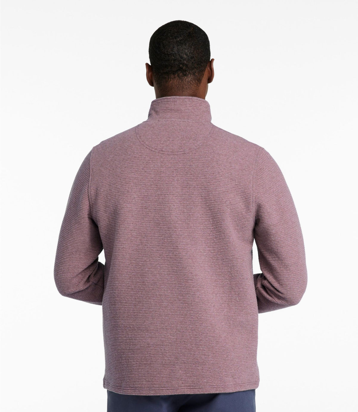 L.L.Bean Men's Lakewashed Double-Knit Quarter-Zip Pullover Lake Heather