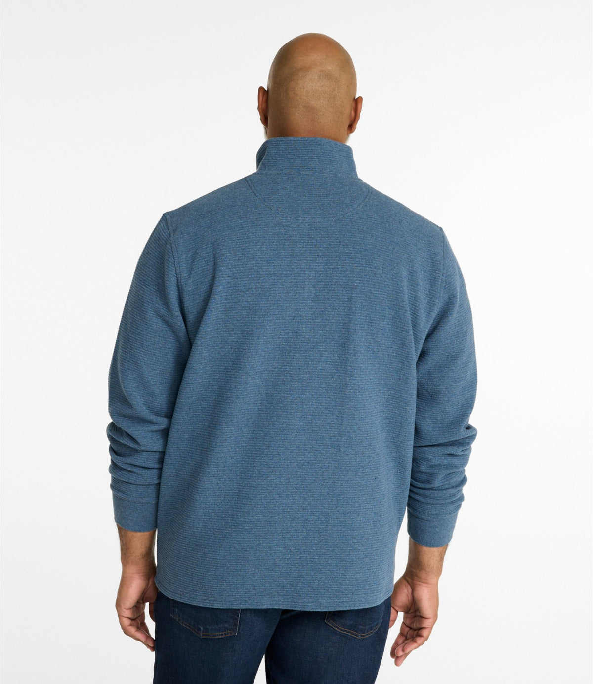 L.L.Bean Men's Lakewashed Double-Knit Quarter-Zip Pullover Lake Heather