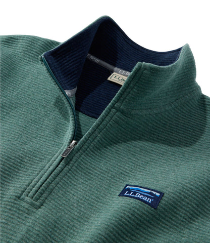 L.L.Bean Men's Lakewashed Double-Knit Quarter-Zip Pullover Lake Heather