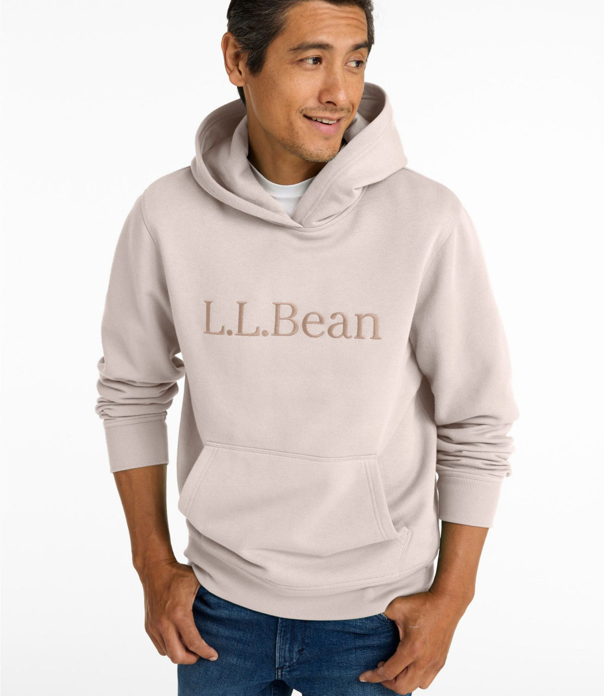 L.L.Bean Men's Essential Graphic Sweatshirts, Hoodie Classic Navy L.L.Bean