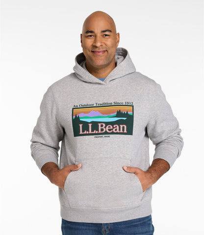 L.L.Bean Men's Essential Graphic Sweatshirts, Hoodie Classic Navy L.L.Bean