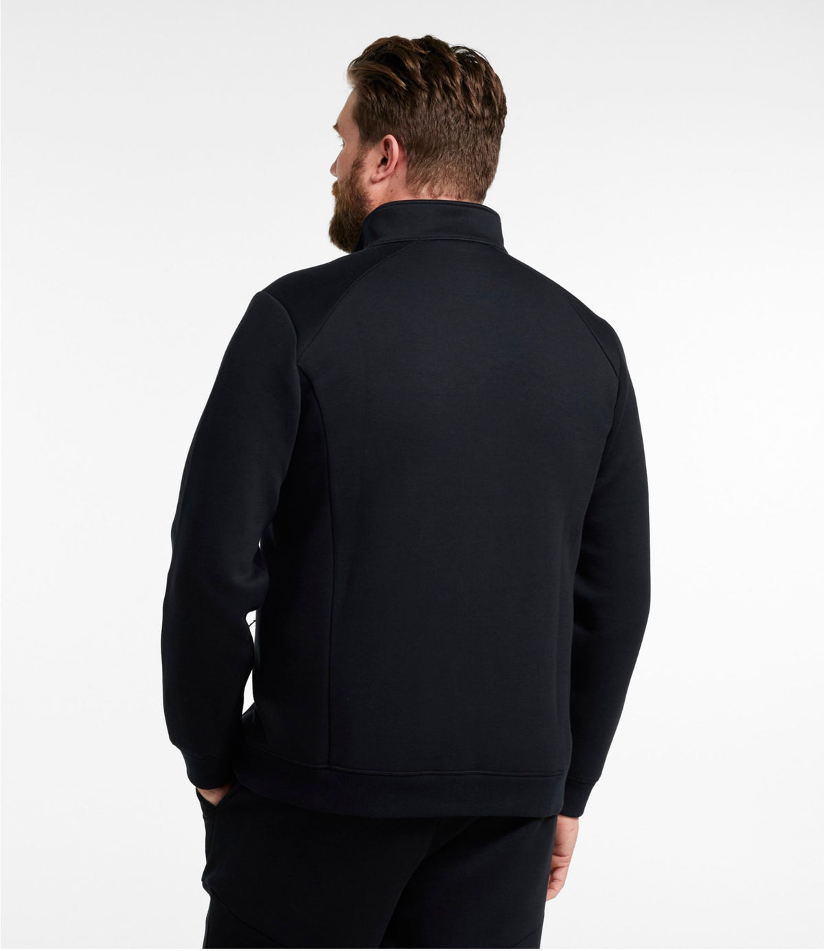 L.L.Bean Men's Multisport Lifestyle Sweatshirt, Full-Zip Midnight Black