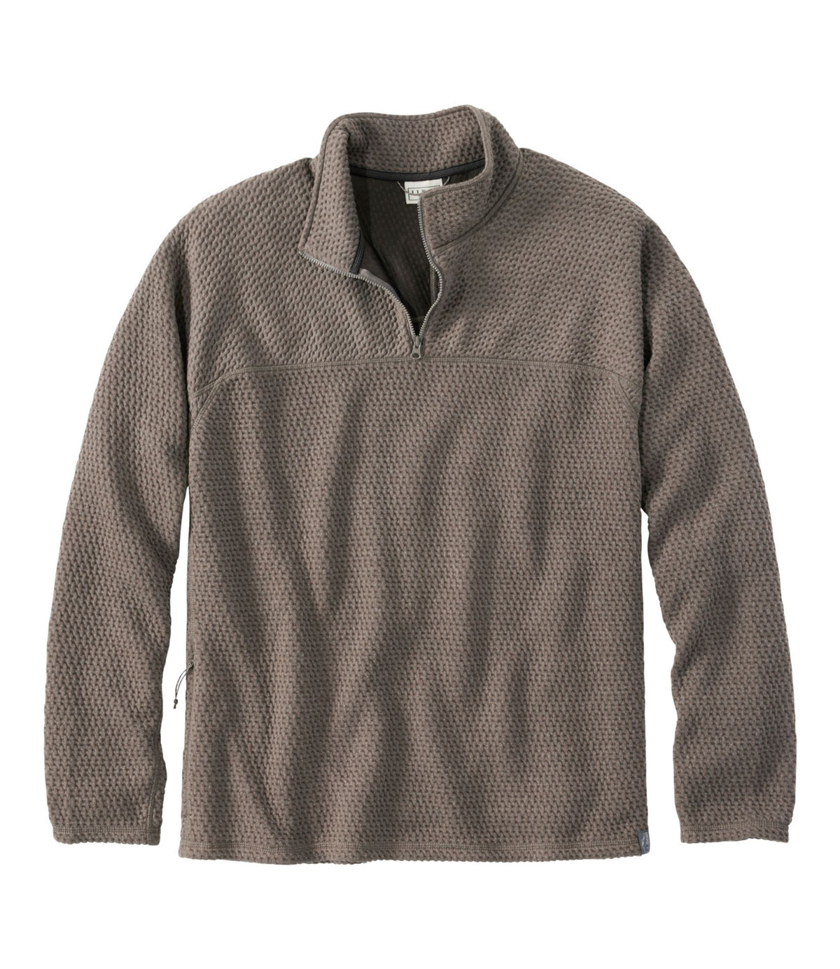 L.L.Bean Men's Ridgeknit Pullover, Quarter-Zip Dark Cinder