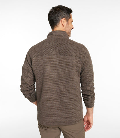 L.L.Bean Men's Ridgeknit Pullover, Quarter-Zip Dark Cinder