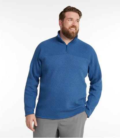 L.L.Bean Men's Ridgeknit Pullover, Quarter-Zip Dark Cinder