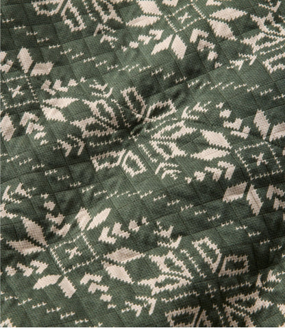 L.L.Bean Men's Bean's Quilted Sweatshirt, Mockneck, Print Thyme Snowflake