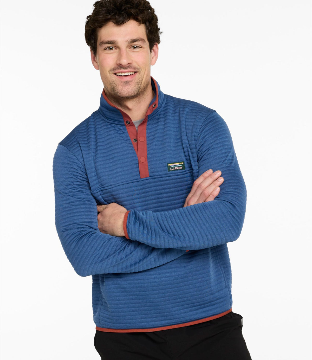 L.L.Bean Men's Airlight Knit Pullover Deep Blue