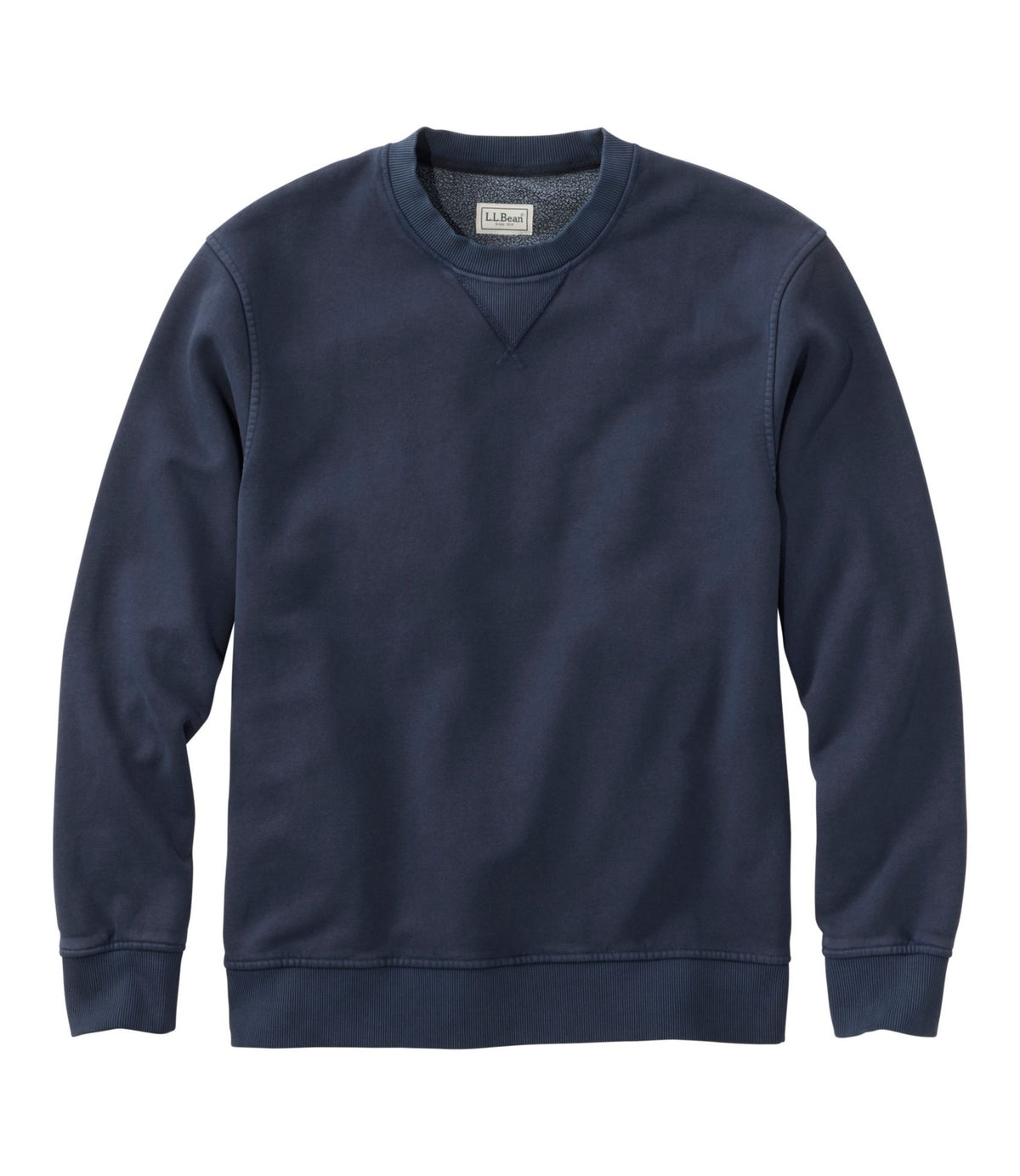 L.L.Bean Men's Sunwashed Sweatshirt, Crewneck Faded Redwood