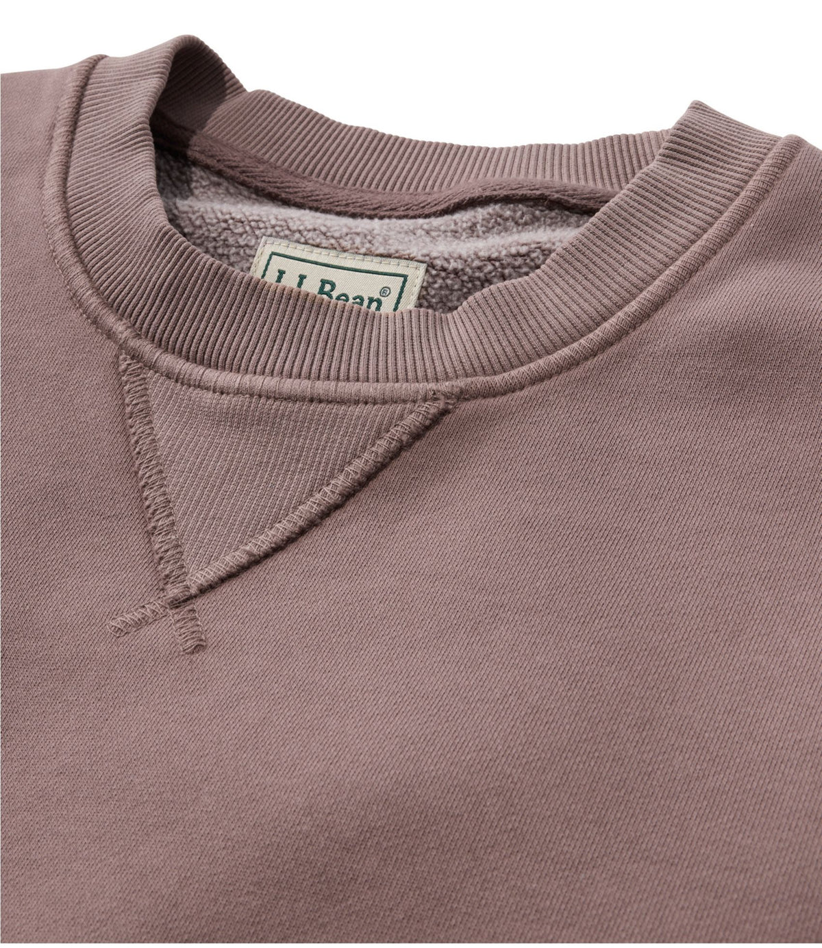 L.L.Bean Men's Sunwashed Sweatshirt, Crewneck Faded Redwood
