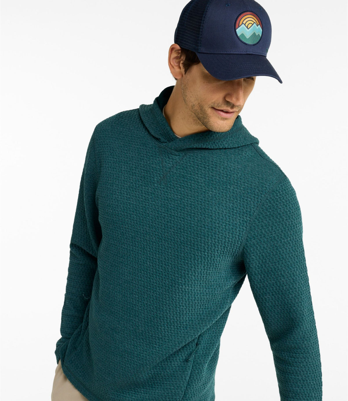 L.L.Bean Men's Ridgeknit Pullover, Hoodie Shale Gray