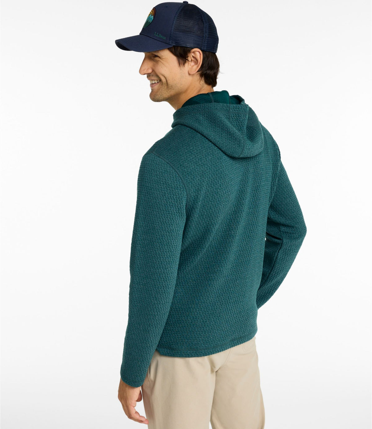 L.L.Bean Men's Ridgeknit Pullover, Hoodie Shale Gray