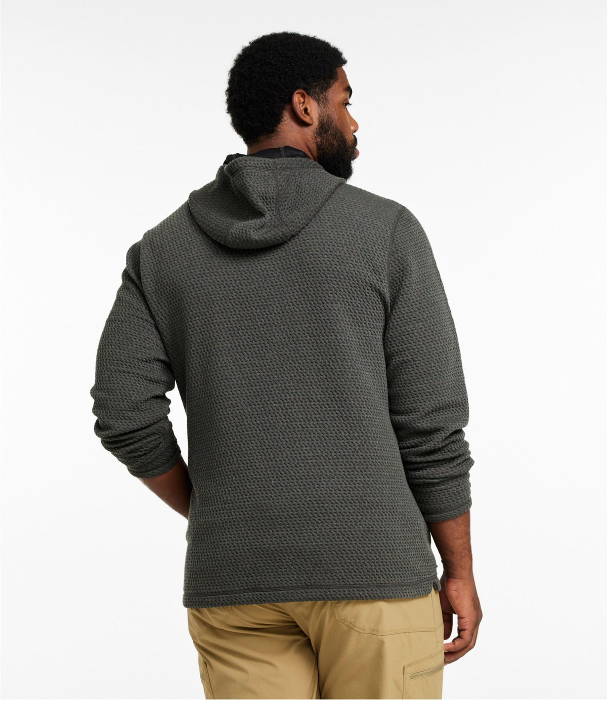 L.L.Bean Men's Ridgeknit Pullover, Hoodie Shale Gray