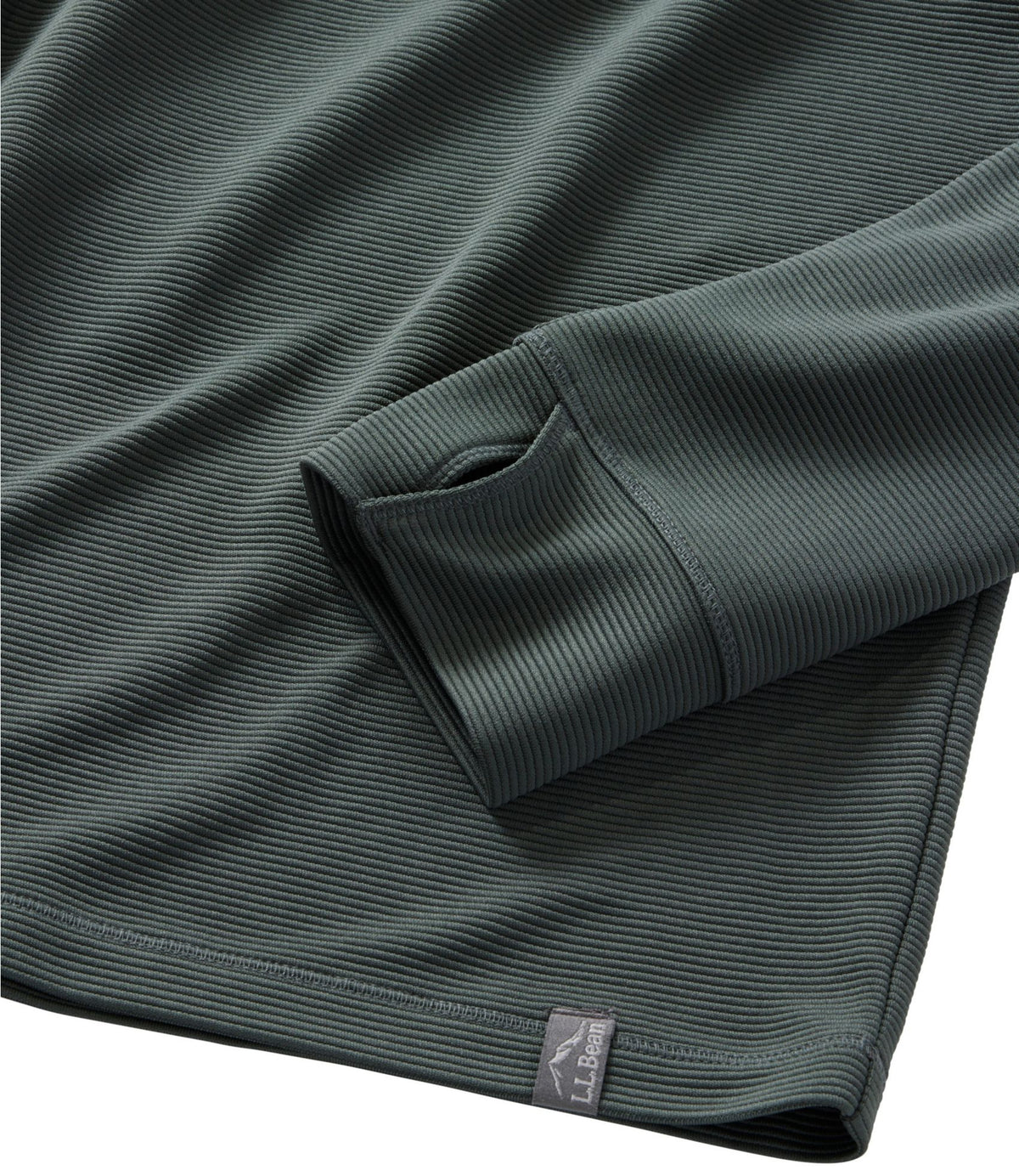 L.L.Bean Men's VentureStretch Ottoman-Rib Pullover, Quarter-Zip Carbon Navy