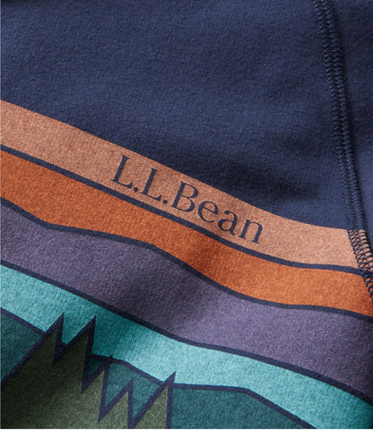 L.L.Bean Men's Bean's Comfort Camp Hoodie, Graphic Iron Mountain Colorbars