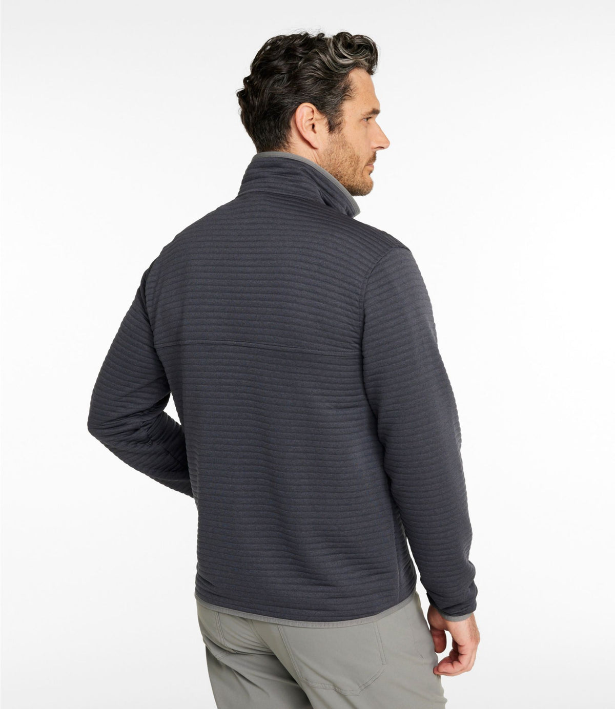 L.L.Bean Men's Airlight Knit Full-Zip Alloy Gray
