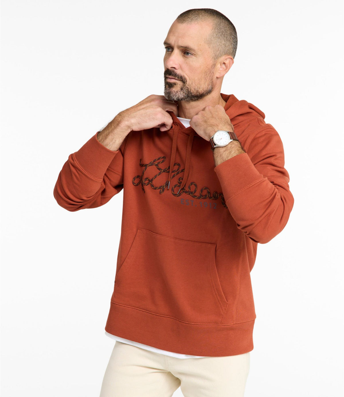 L.L.Bean Men's Signature Camp Hoodie Sweatshirt Forest Shade