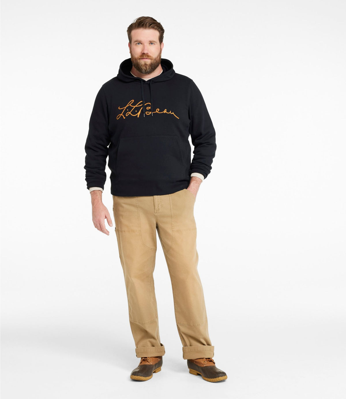 L.L.Bean Men's Signature Camp Hoodie Sweatshirt Forest Shade