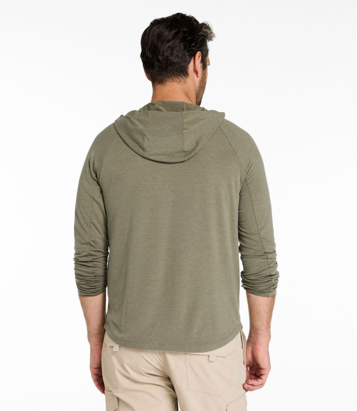 L.L.Bean Men's SunSmart Comfort Hoodie, Long-Sleeve Faded Orange