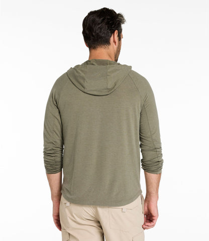 L.L.Bean Men's SunSmart Comfort Hoodie, Long-Sleeve Faded Orange