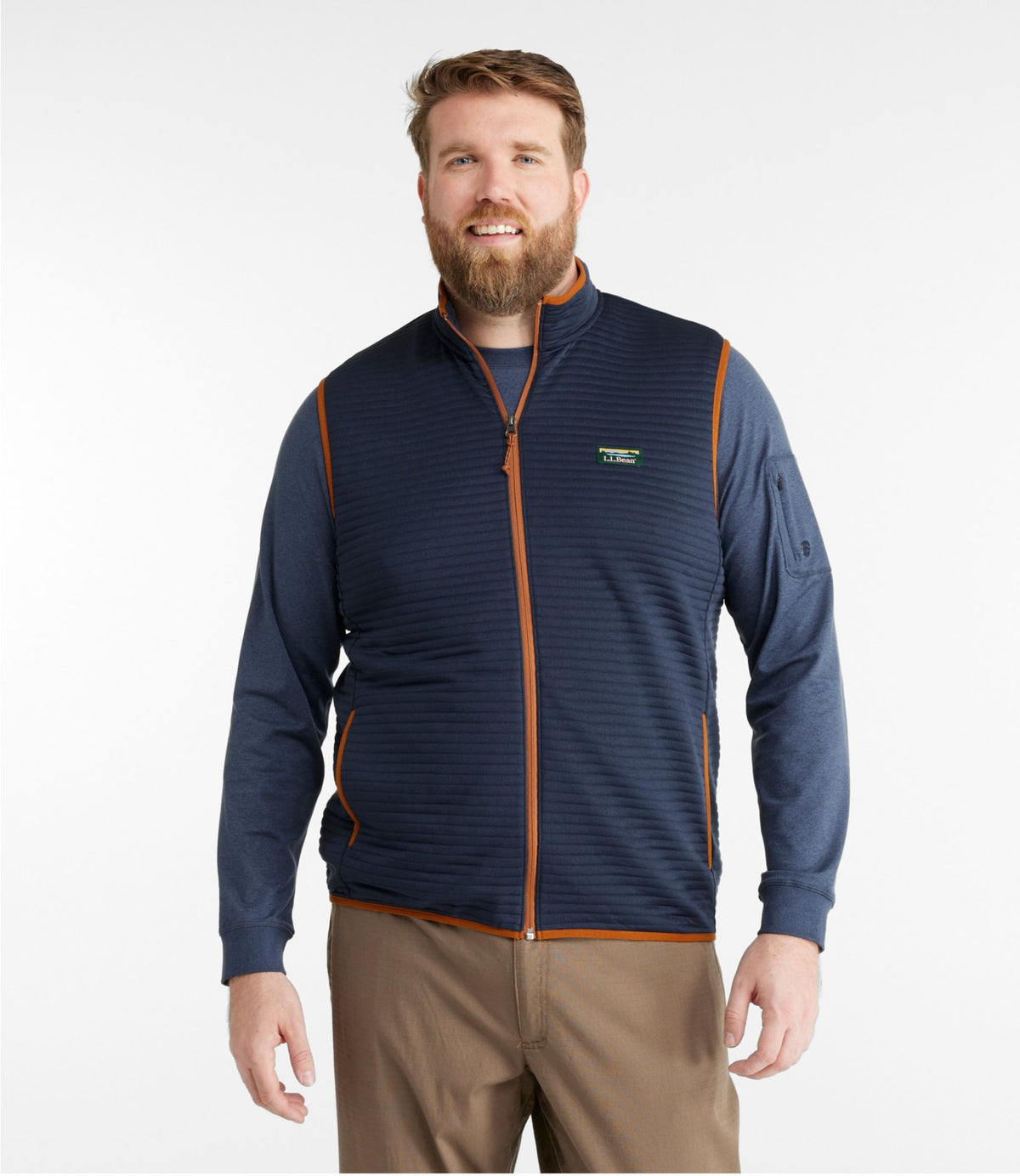 L.L.Bean Men's Airlight Vest Mid-Night Black