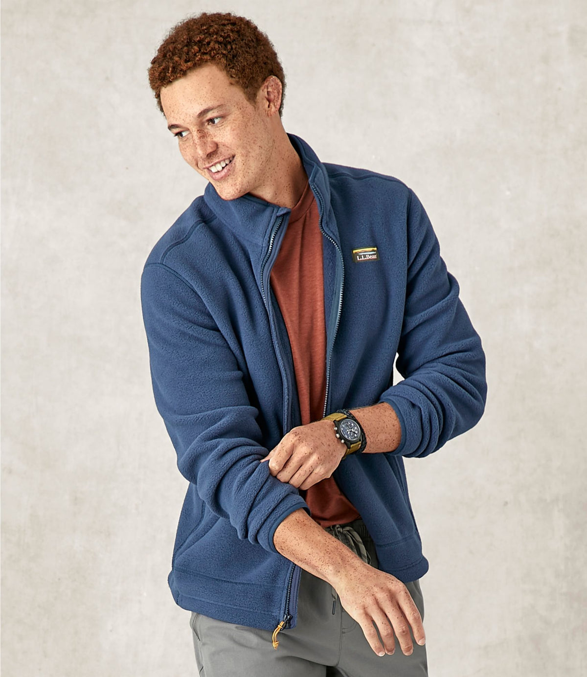 L.L.Bean Men's Mountain Classic Fleece Jacket Shadow Green
