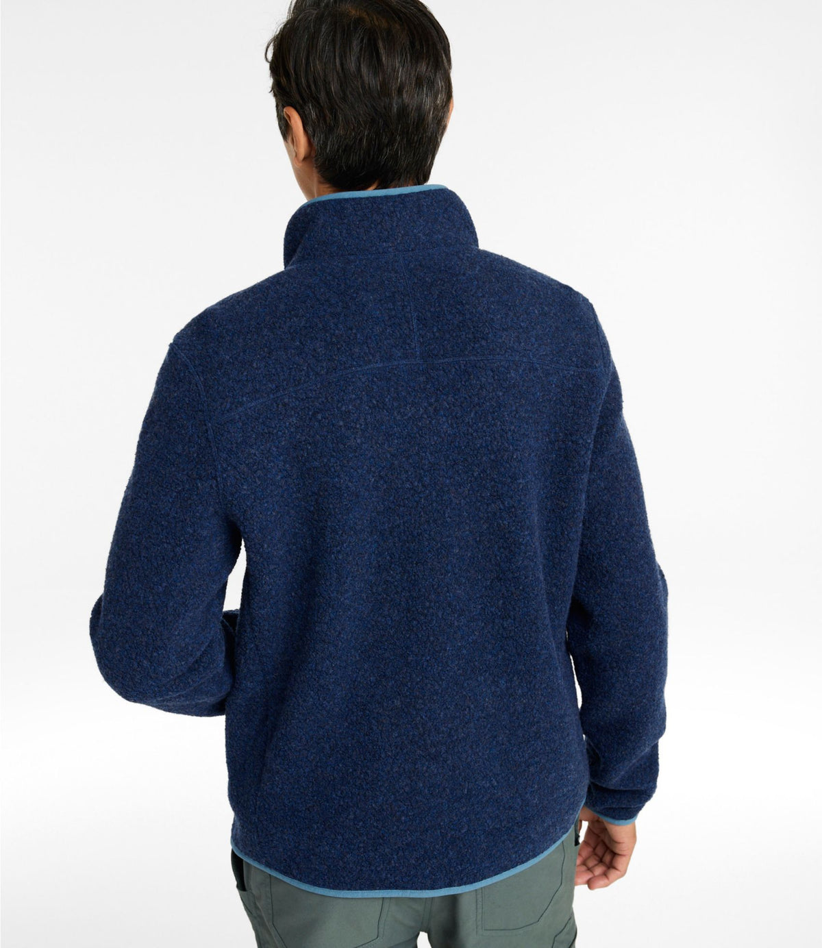 L.L.Bean Men's All Season Wool Fleece Full-Zip Sweater Bordeaux