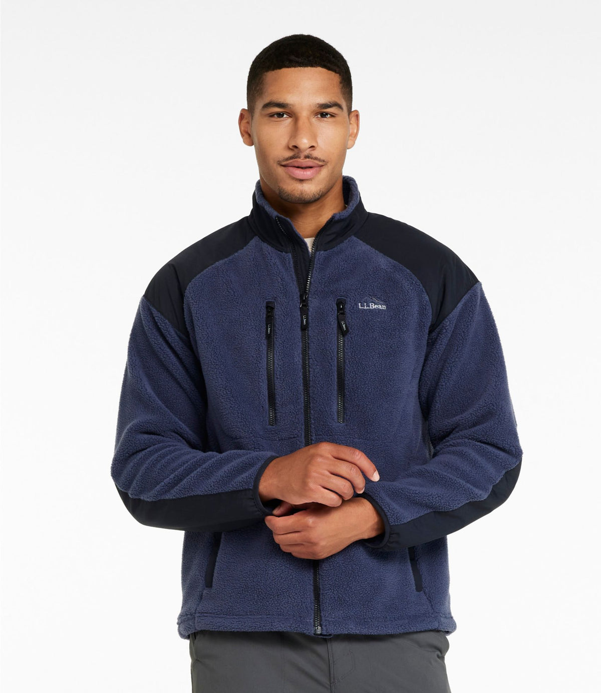 L.L.Bean Men's All-Conditions Fleece Jacket Carbon Navy
