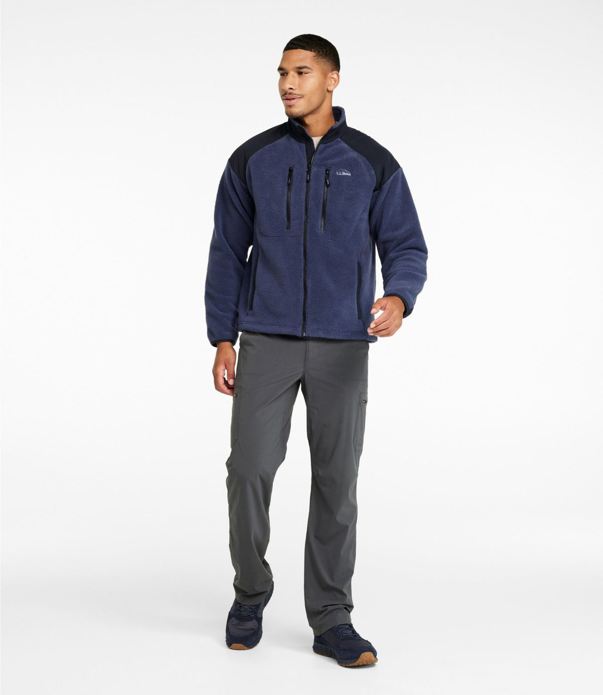 L.L.Bean Men's All-Conditions Fleece Jacket Carbon Navy