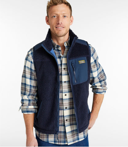 L.L.Bean Men's Bean's Sherpa Vest Classic Navy
