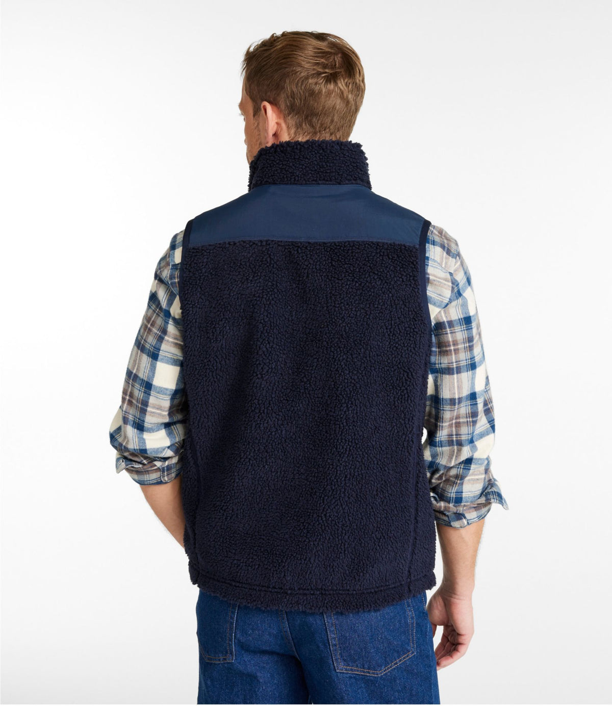 L.L.Bean Men's Bean's Sherpa Vest Classic Navy