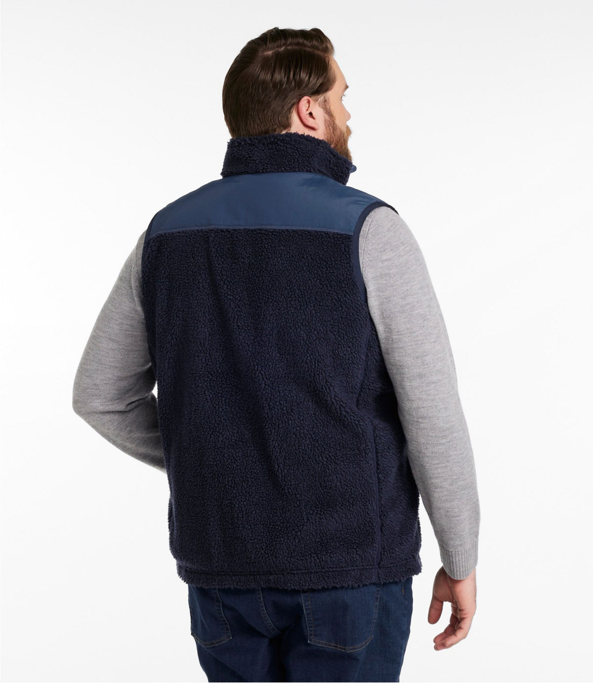 L.L.Bean Men's Bean's Sherpa Vest Classic Navy