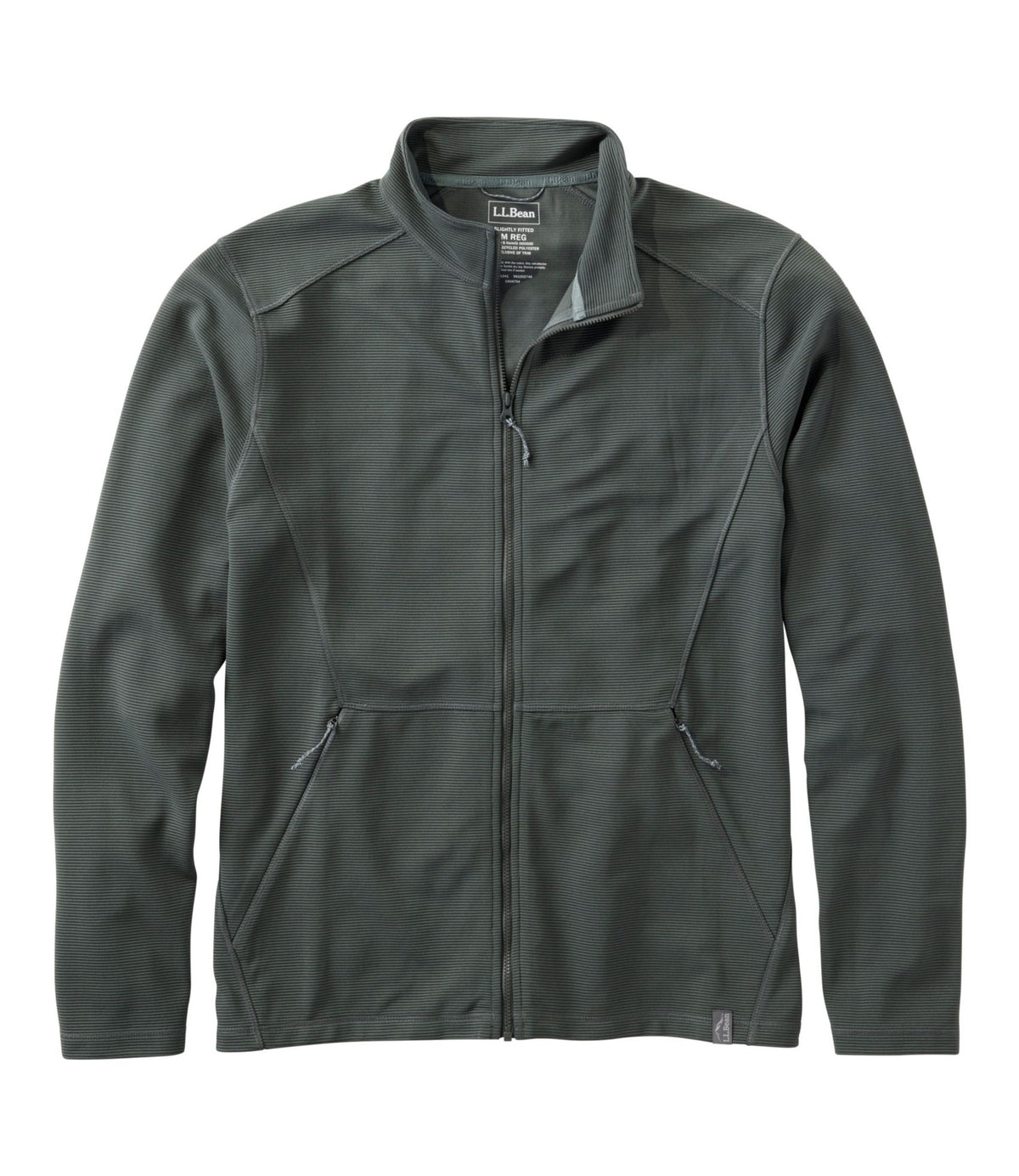 L.L.Bean Men's VentureStretch Ottoman Jacket, Full-Zip Shadow Green