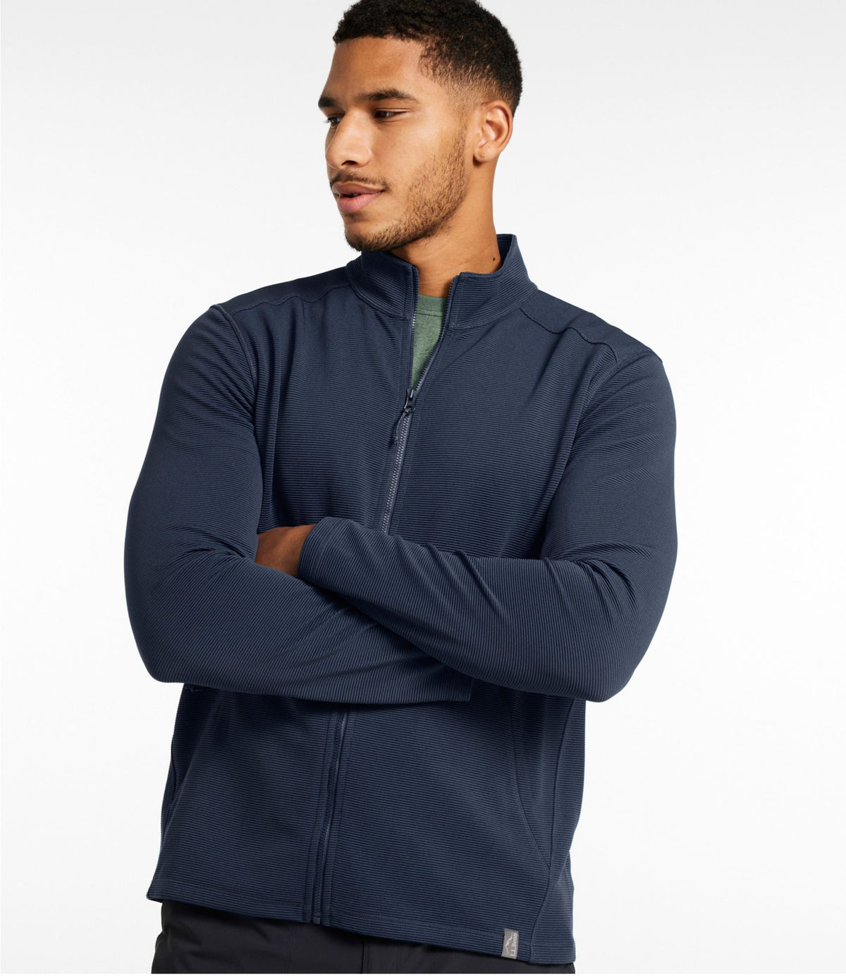 L.L.Bean Men's VentureStretch Ottoman Jacket, Full-Zip Shadow Green