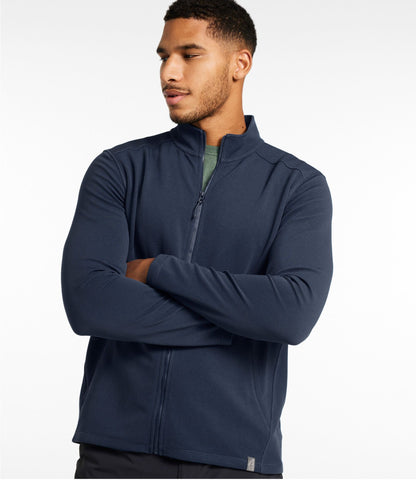 L.L.Bean Men's VentureStretch Ottoman Jacket, Full-Zip Shadow Green