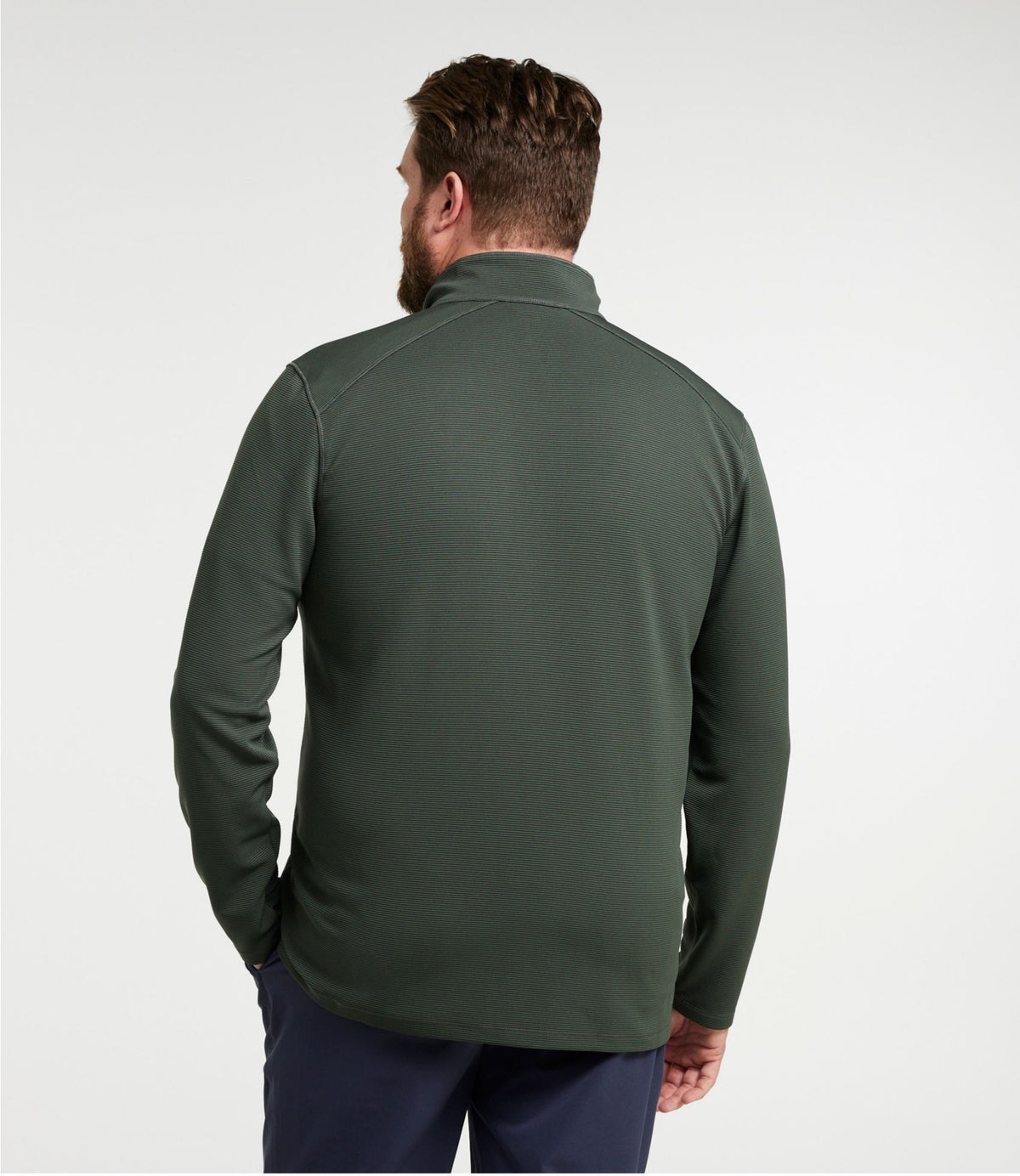 L.L.Bean Men's VentureStretch Ottoman Jacket, Full-Zip Shadow Green
