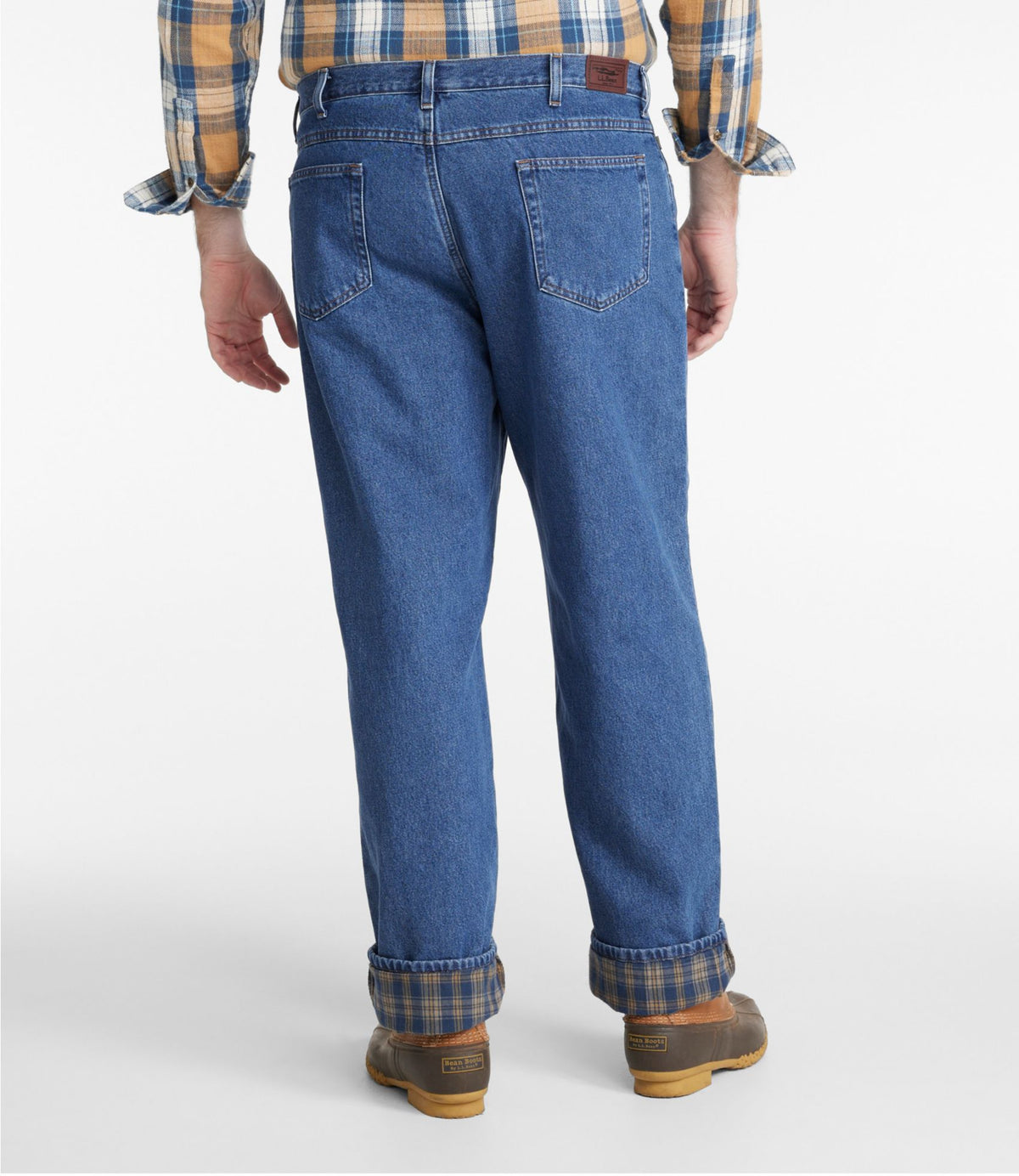 L.L.Bean Men's Double L® Jeans, Relaxed Fit, Flannel-Lined Stonewashed